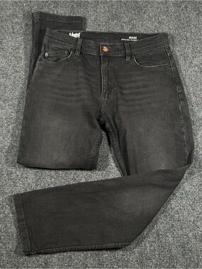Mugsy Jeans Mens 32x29 Black MAGS FLX4NKG Stretch Denim Slim Fit Pants Dark Wash